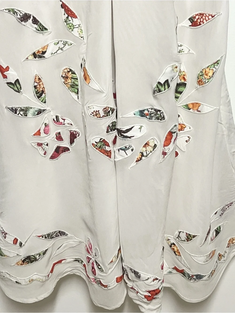 Anthropologie Farm Rio Quintana White Embroidered Floral maxi dress Sz 0 - Picture 10 of 11